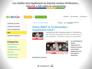 Les  médias  sont  également  un  énorme  vecteur  d’inﬂuence…    
Internet  a  fait  naître  le  newsjacking  
56  
 