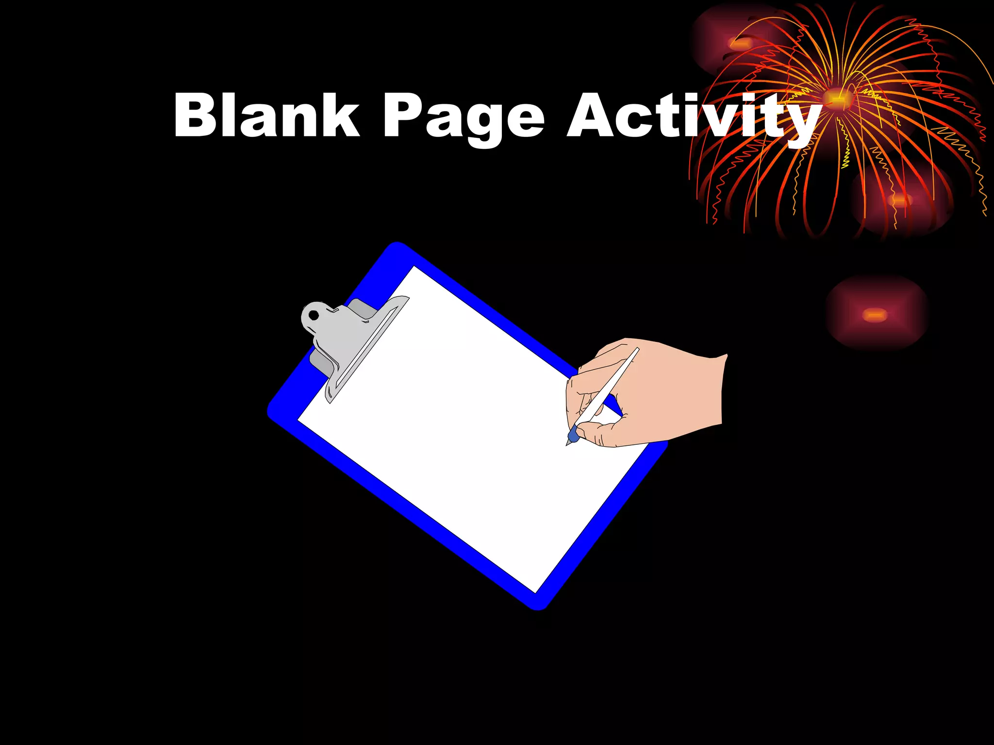 Blank Page Activity 