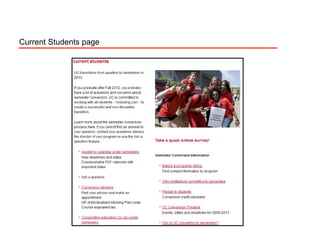 Current Students page 