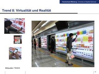 Hochschule Offenburg University of Applied Sciences
Trend 8: Virtualität und Realität
35
Bildquellen: TESCO
 