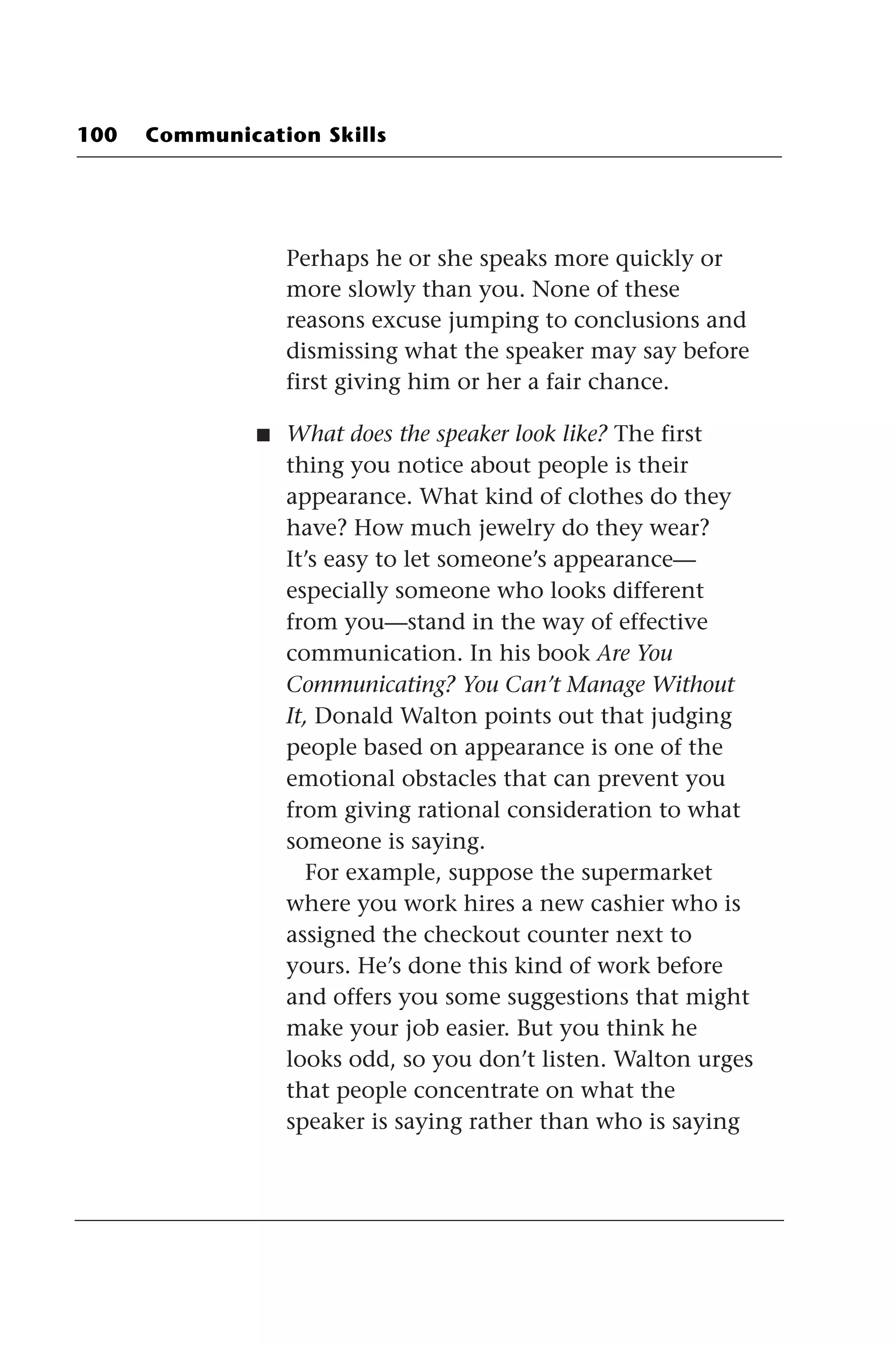 Communication Skills