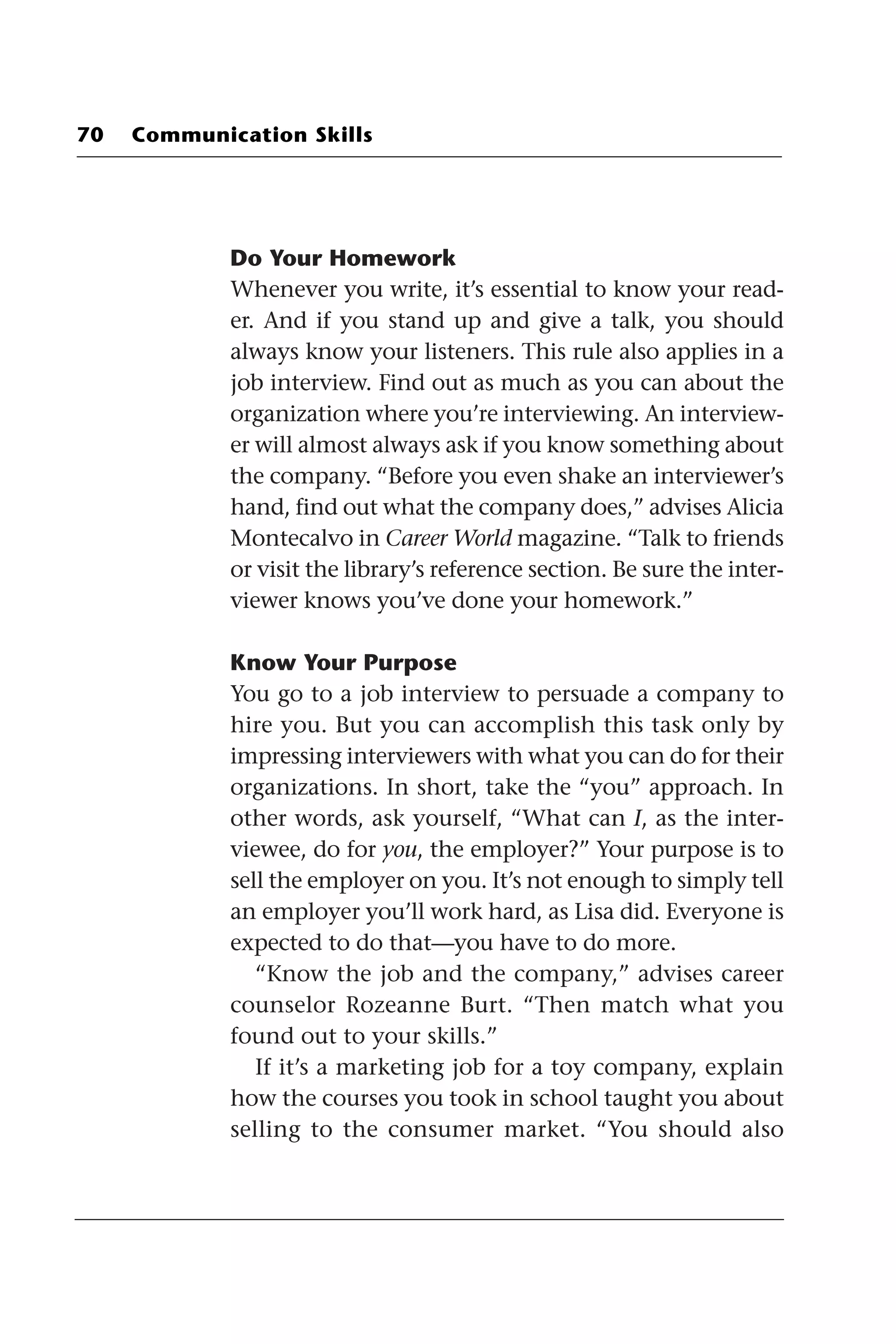 Communication Skills