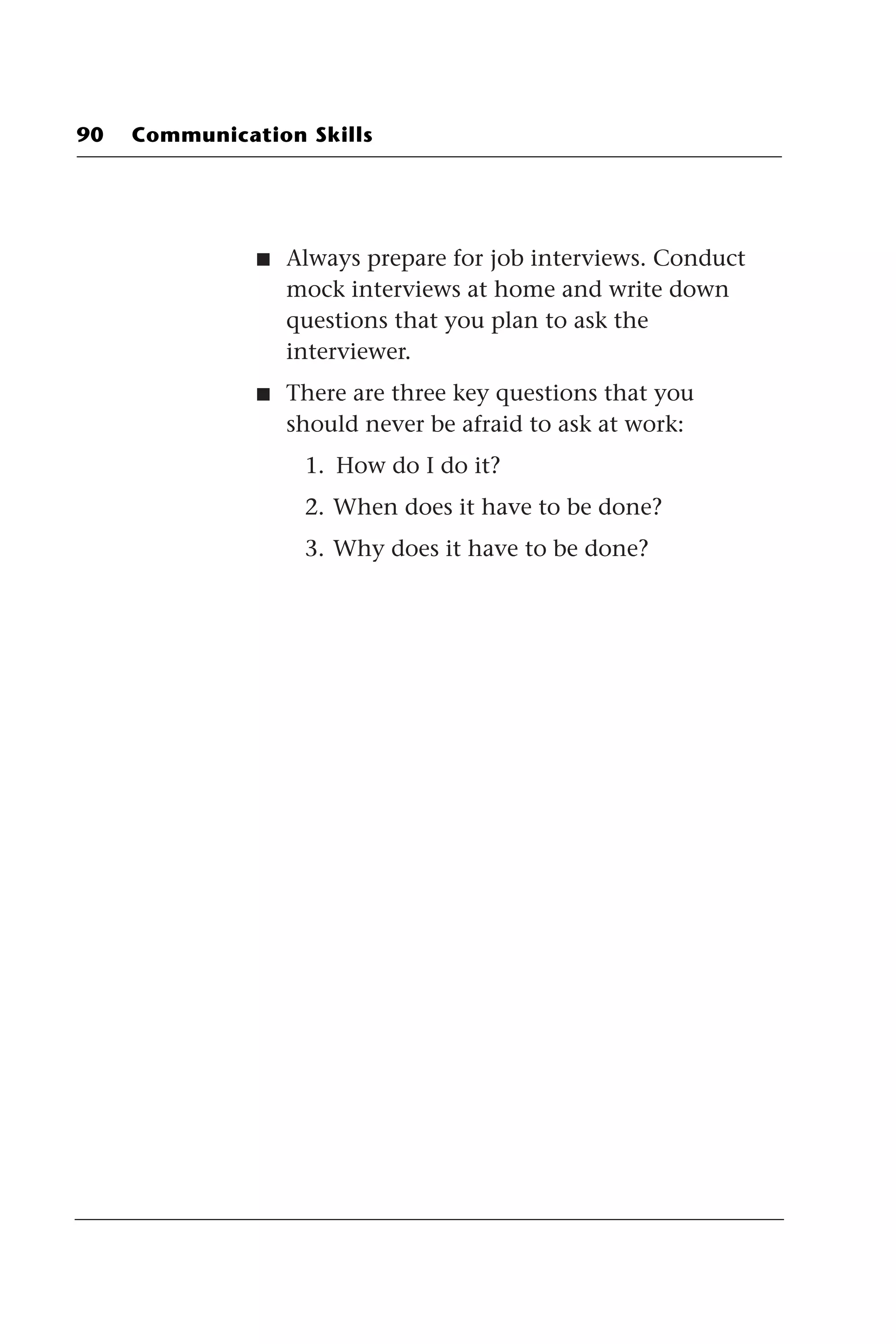 Communication Skills