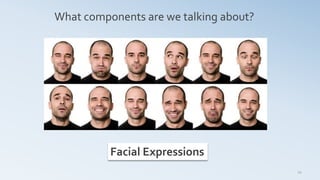 14
What components are we talking about?
Facial Expressions
 