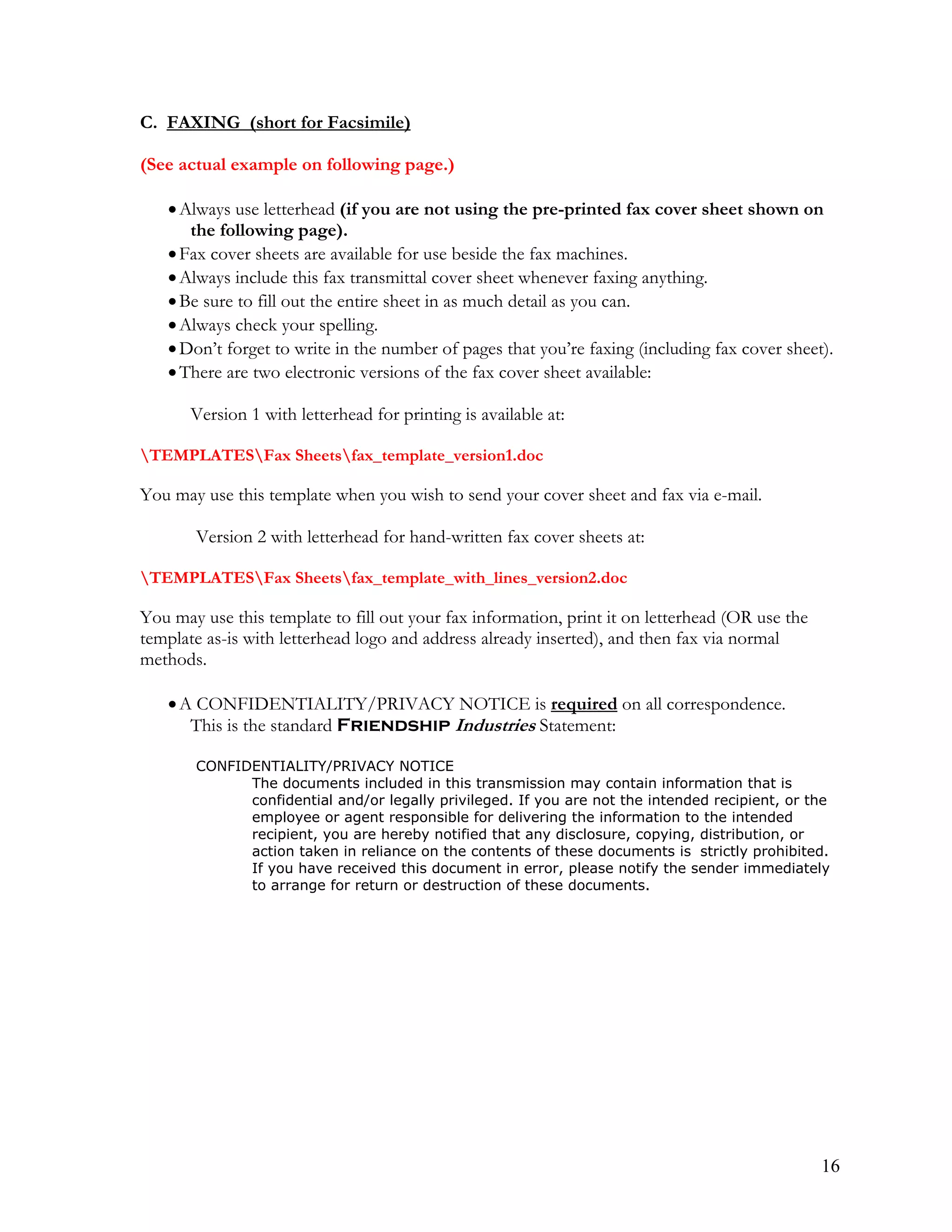 Communication Style Standards