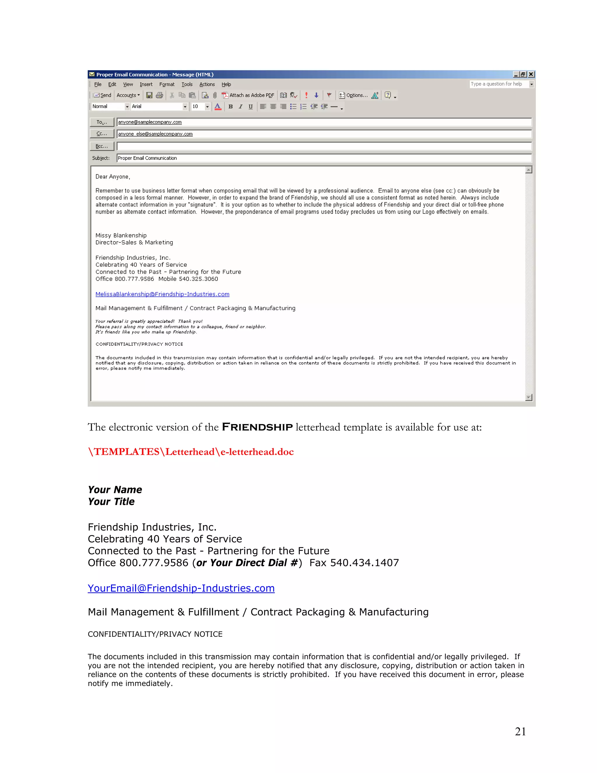 Communication Style Standards
