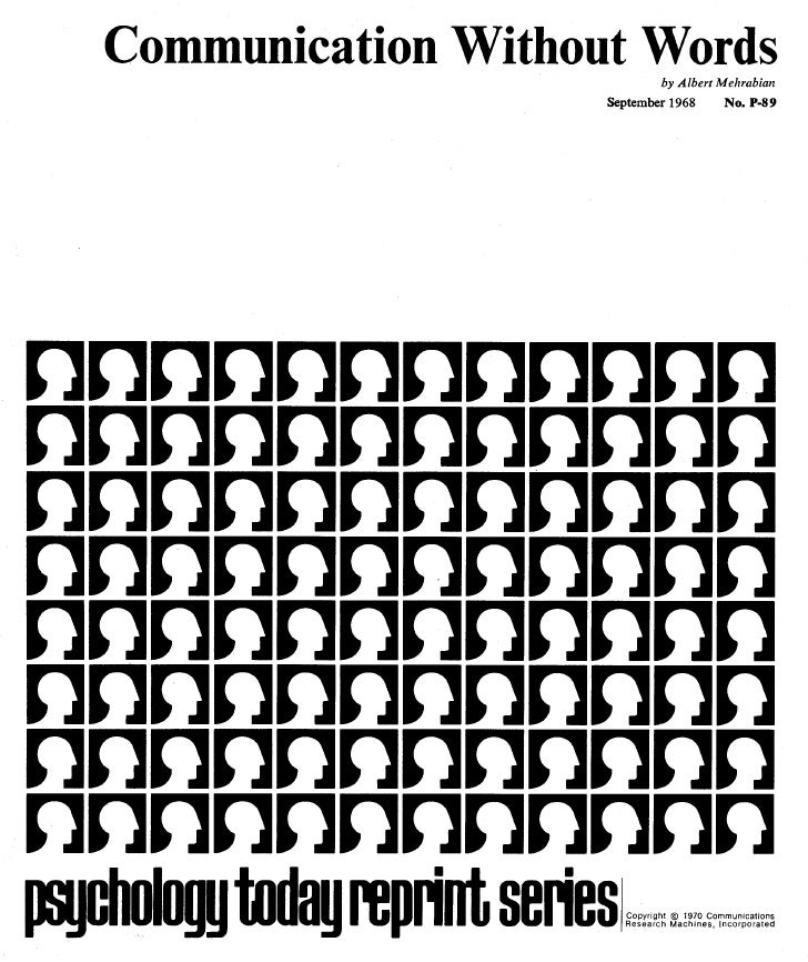 Mehrabian Communication - Without Words - a. mehrabian