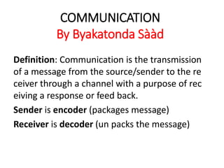 Redefined Communication COMMUNICATION skills for medical professionals | PPTX