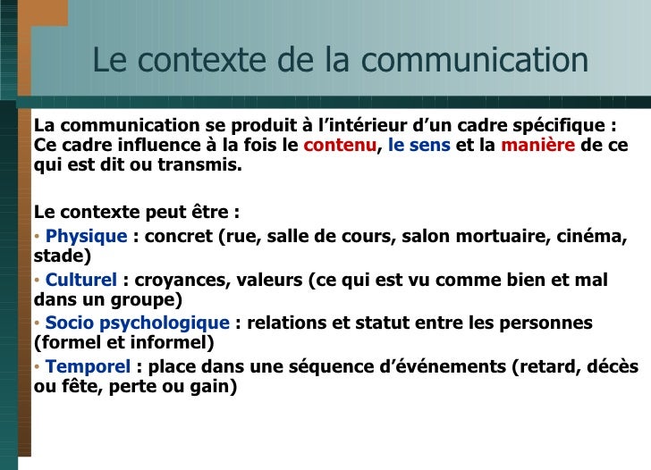 Quelle Est La Différence Entre Une Situation De Communication Et Un ...