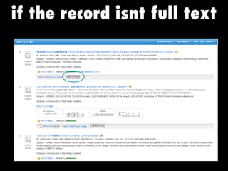 Place your terms in the
same search box for
Psycinfo and CMMC
or
romantic or interpersonal
 