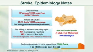 Stroke. Epidemiology Notes
From: Serrano Castro, PJ. Samfyc 2014
 
