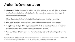 Communication and authenticity | PDF