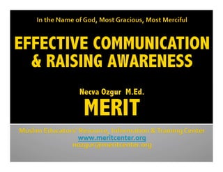 Communication And Awareness Raising