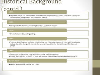 Historical Background
(contd.)
 