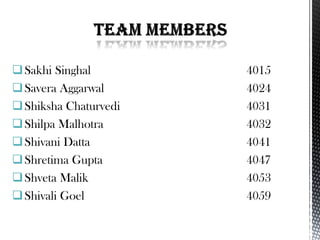 Team MembersSakhiSinghal