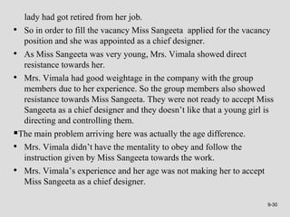 9-30
lady had got retired from her job.
• So in order to fill the vacancy Miss Sangeeta applied for the vacancy
position a...