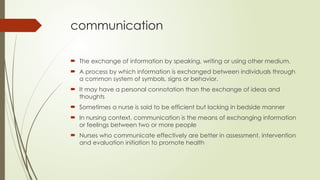 Effective Communication and Interpersonal Relationships in Nursing ...