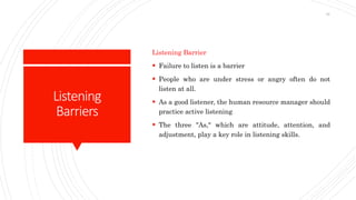 Communication and Listening Skills | PPTX