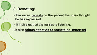 Restating Communication Communication and nurse patient relationship | PPTX