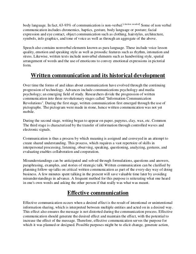 purpose of interpersonal communication essay