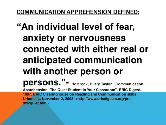 Communication apprehension