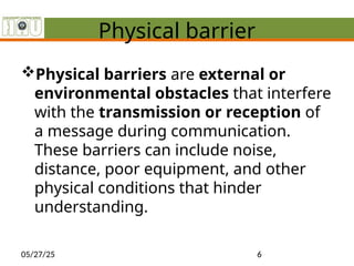 Communication barrier and type of barriers | PPT