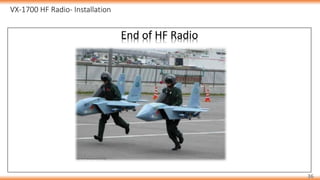 VX-1700 HF Radio- Installation
36
End of HF Radio
 