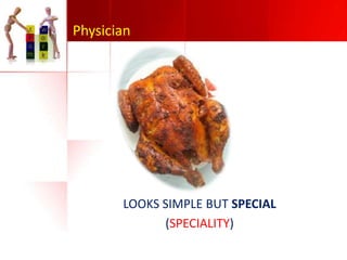 Physician

LOOKS SIMPLE BUT SPECIAL
(SPECIALITY)

 