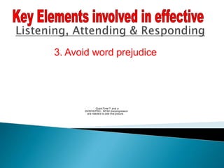 3. Avoid word prejudice
QuickTime™ and a
DV/DVCPRO - NTSC decompressor
are needed to see this picture.
 