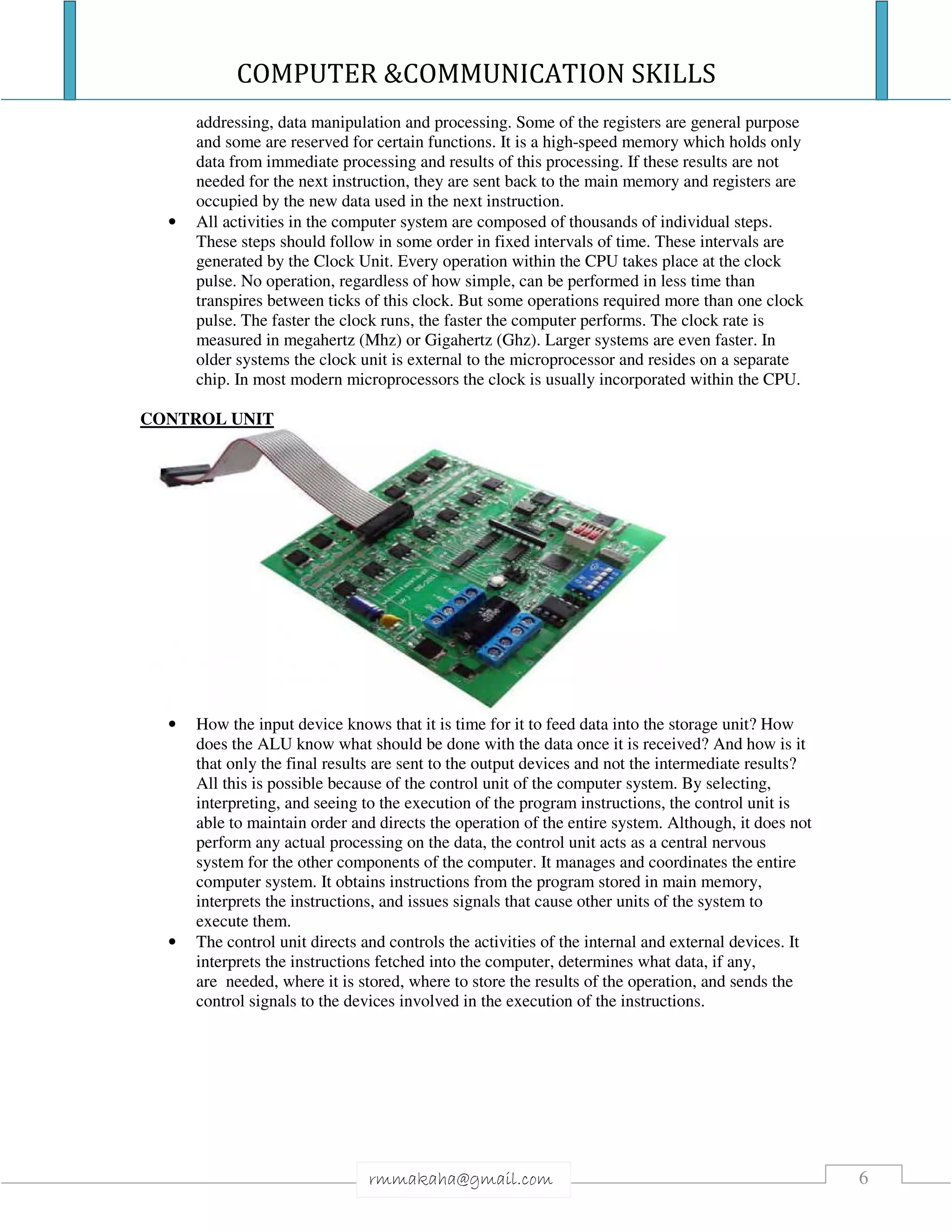 COMMUNICATION & COMPUTER SKILLS | PDF