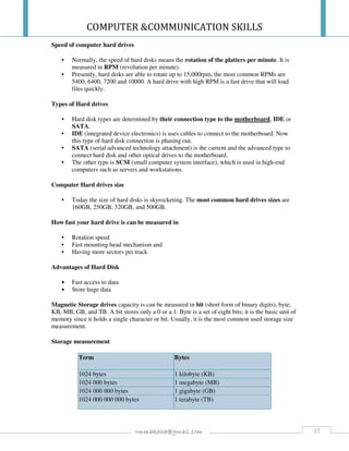 COMMUNICATION & COMPUTER SKILLS | PDF