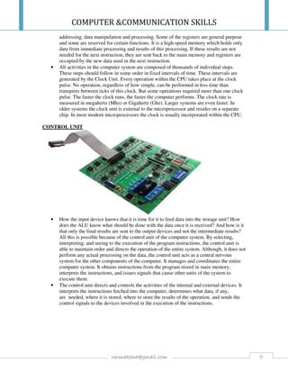 COMMUNICATION & COMPUTER SKILLS | PDF