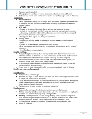 COMMUNICATION & COMPUTER SKILLS | PDF