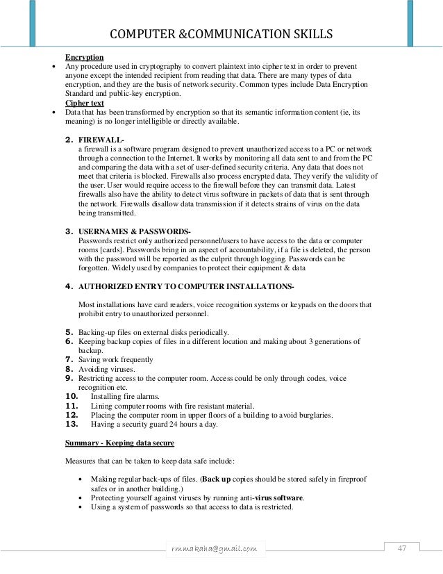 computer communication skills
