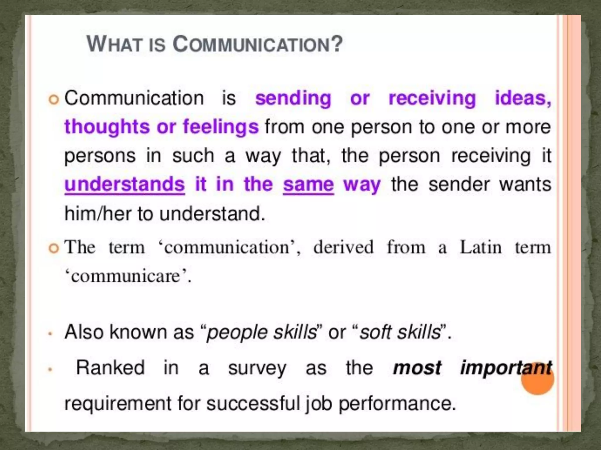 Communication  cycle code 402 class ix  chapter 1