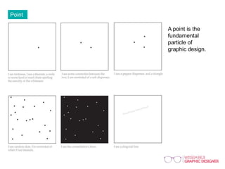 Point
A point is the
fundamental
particle of
graphic design.
 