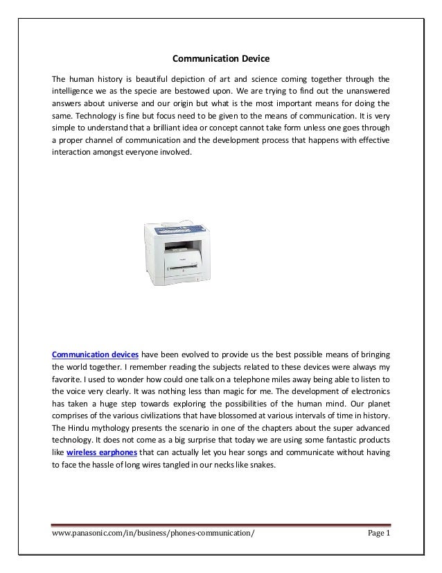 Communication devices