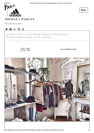 Communication digitale - adidas parley