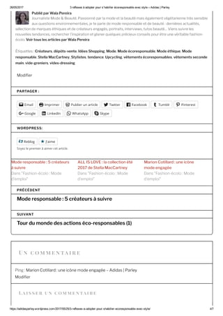 Communication digitale - adidas parley