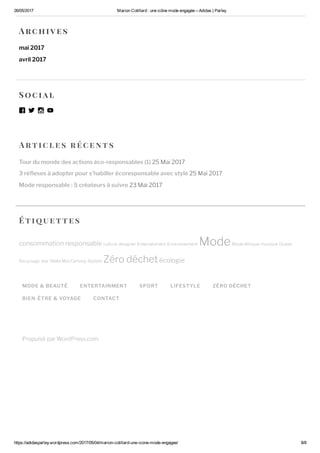 Communication digitale - adidas parley