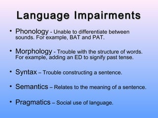 Semantic Disorder Example Communication Disorders | PPT