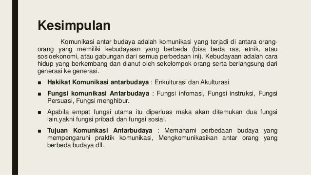 Communication Ethics Komunikasi Antarbudaya
