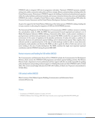 Communication For Development Communication for development strengthening the effectiveness of the ...