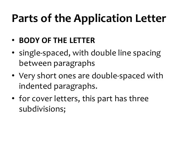 communication for employment writing the application letter and resu should cover letter be double spaced
