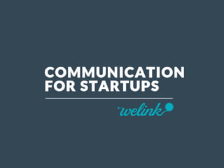 Communication for tech startups - octobre 2014