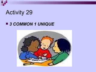 Activity 29
   3 COMMON 1 UNIQUE
 