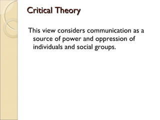 Critical Theory ,[object Object]
