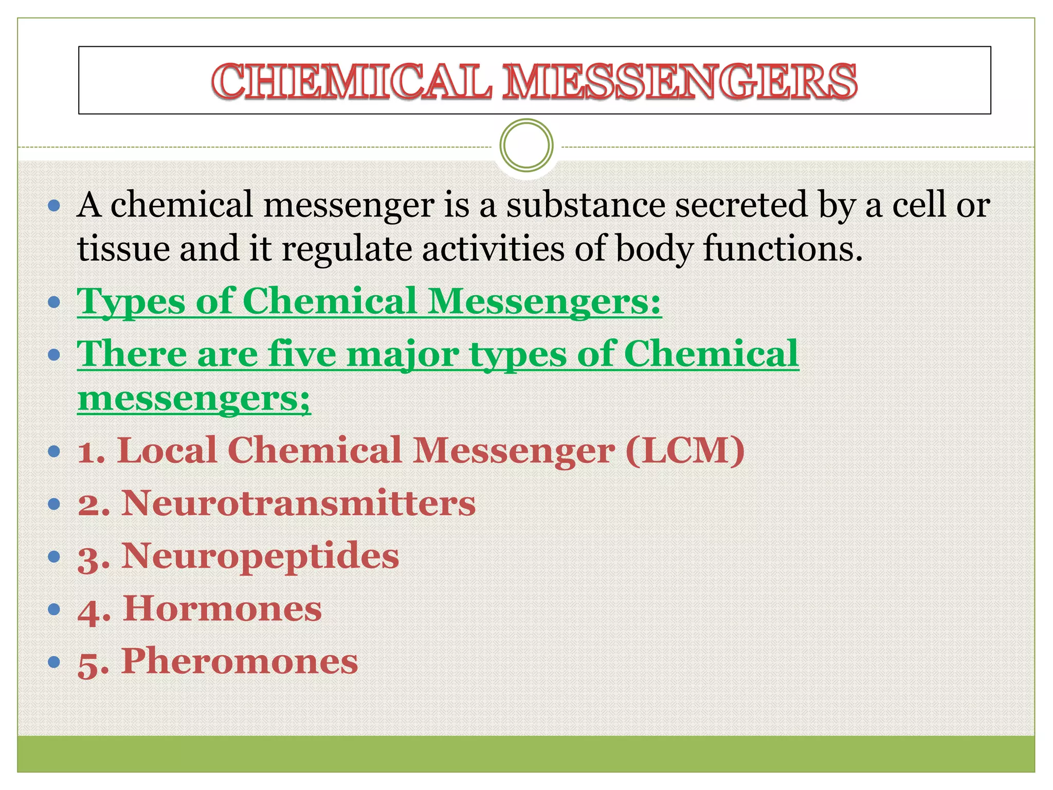 The Endocrine System and Chemical Messengers PPT
