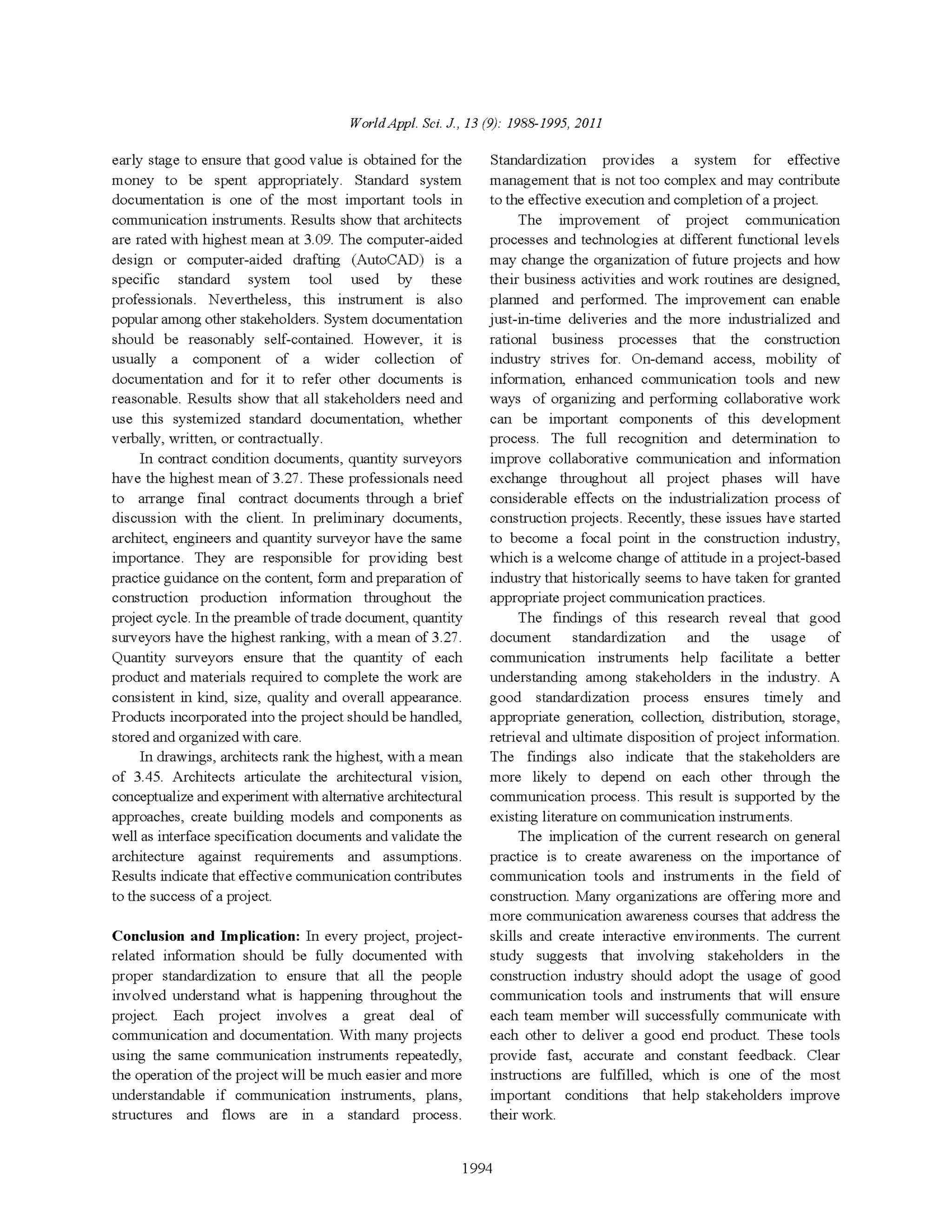 CSCM Communication in construction