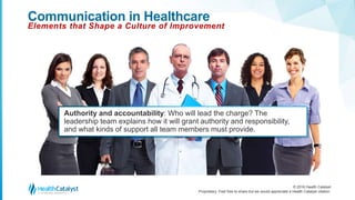Communication in Healthcare Culture: Eight Steps to Uphold Outcomes ...